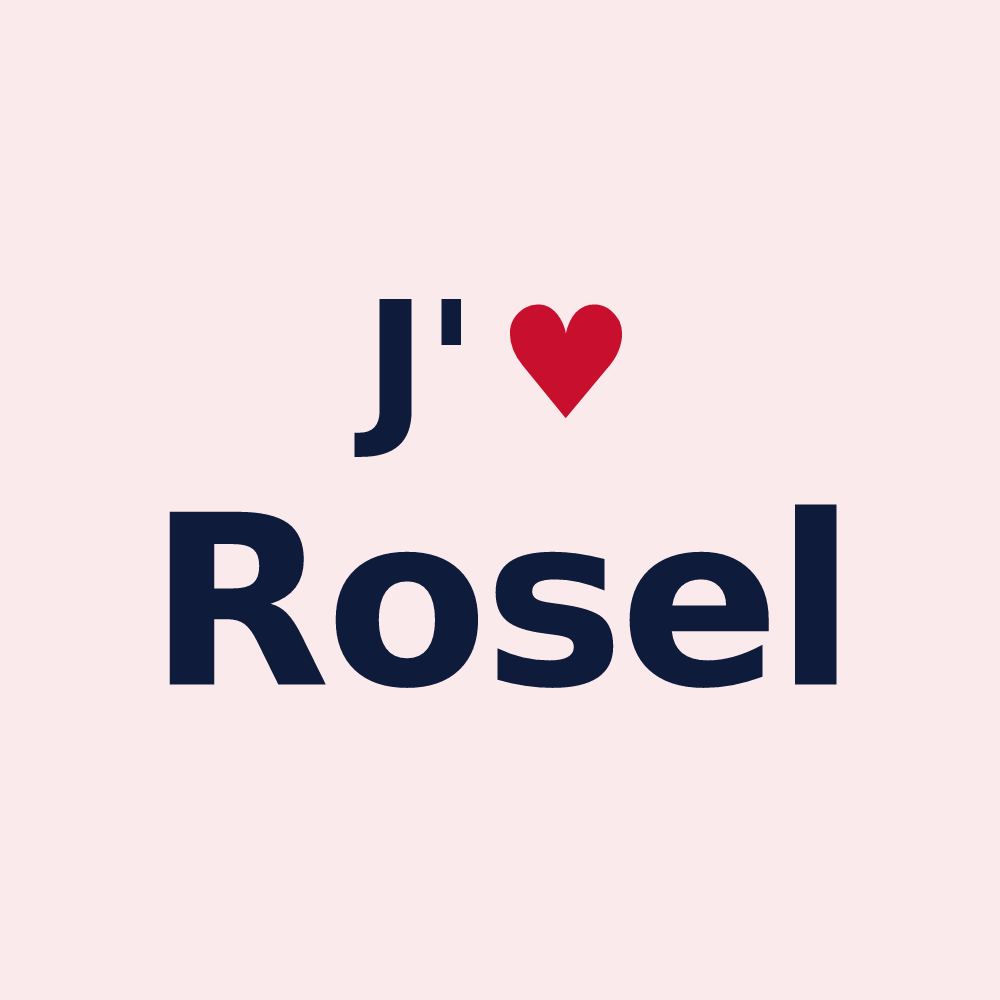Magnet personnalisé Rosel — design J'aime Rosel