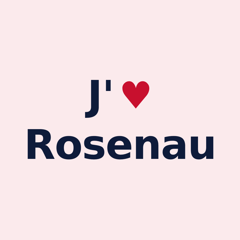 Magnet personnalisé Rosenau — design J'aime Rosenau