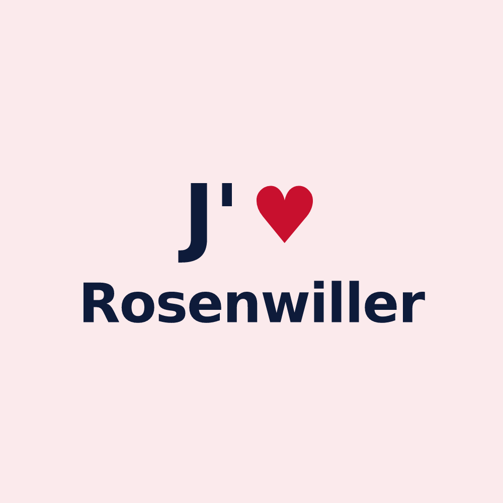 Magnet personnalisé Rosenwiller — design J'aime Rosenwiller