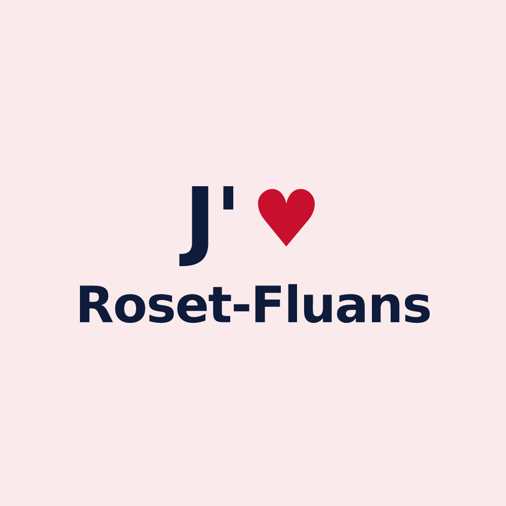 Magnet personnalisé Roset-Fluans — design J'aime Roset-Fluans