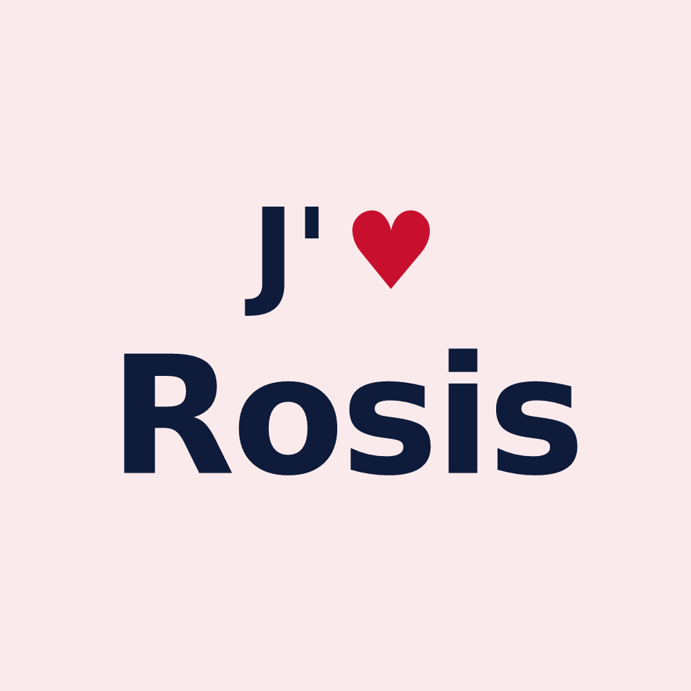 Magnet personnalisé Rosis — design J'aime Rosis