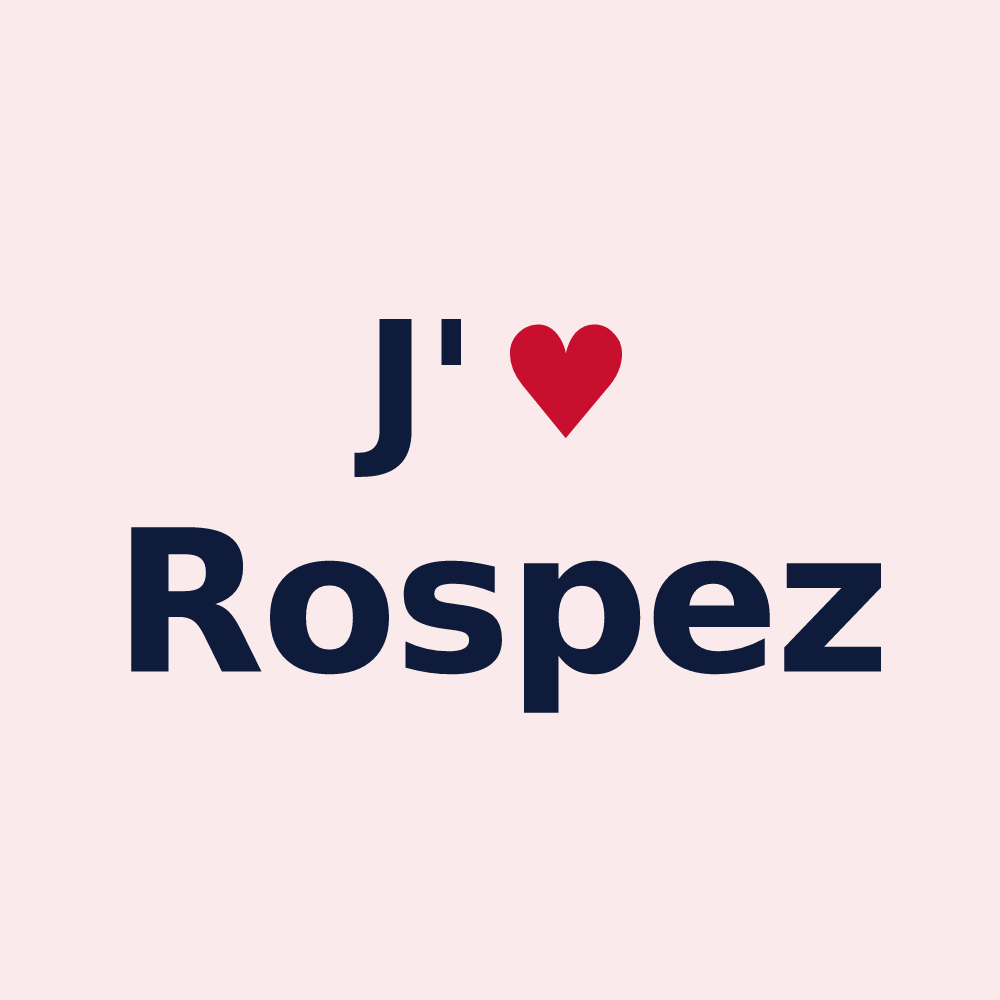 Magnet personnalisé Rospez — design J'aime Rospez