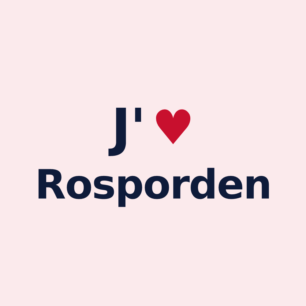 Magnet personnalisé Rosporden — design J'aime Rosporden
