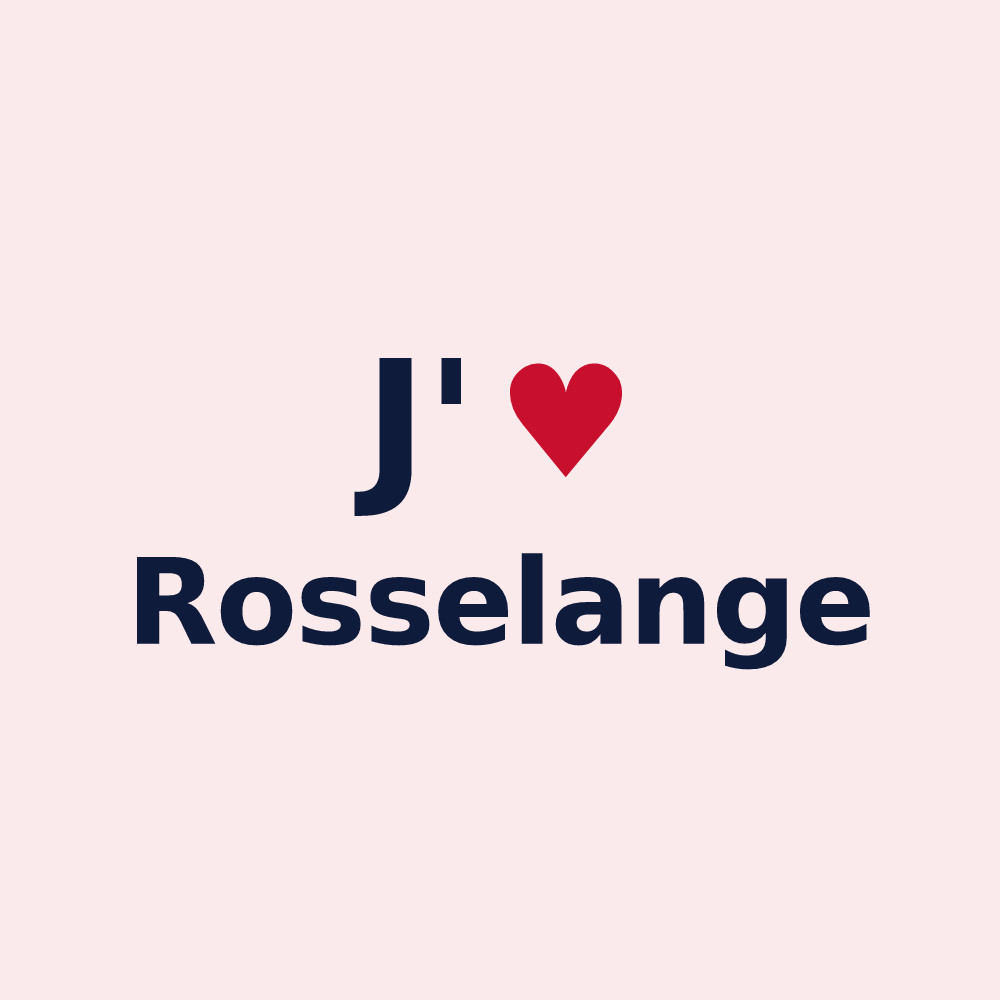 Magnet personnalisé Rosselange — design J'aime Rosselange