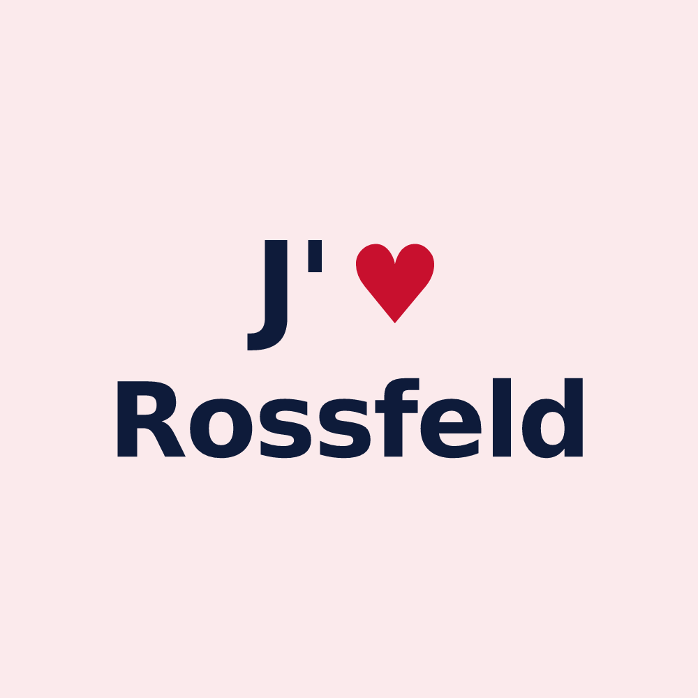 Magnet personnalisé Rossfeld — design J'aime Rossfeld