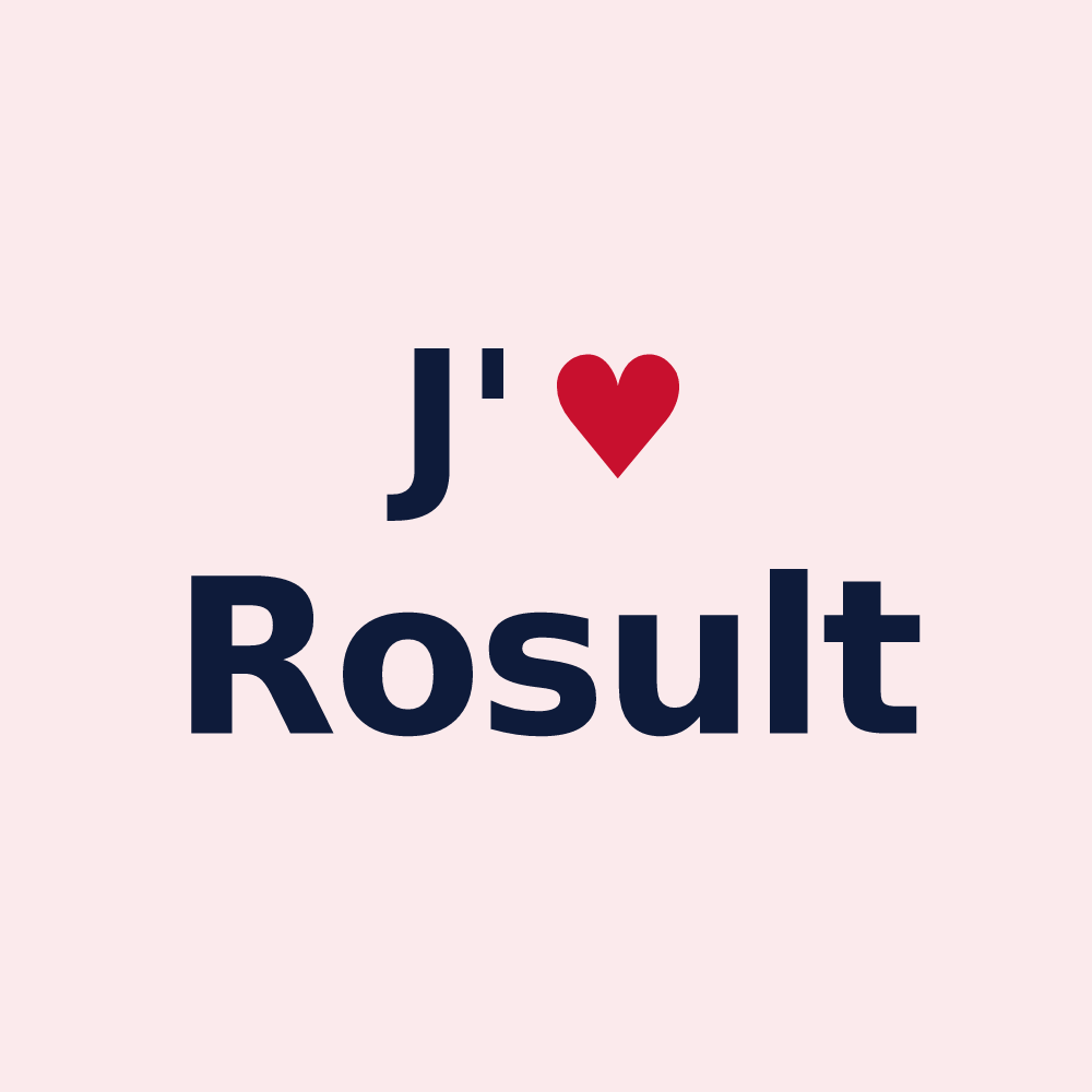 Magnet personnalisé Rosult — design J'aime Rosult