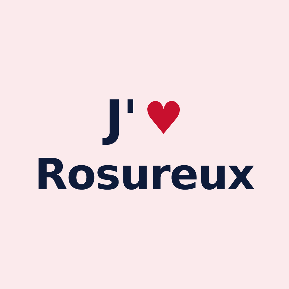 Magnet personnalisé Rosureux — design J'aime Rosureux