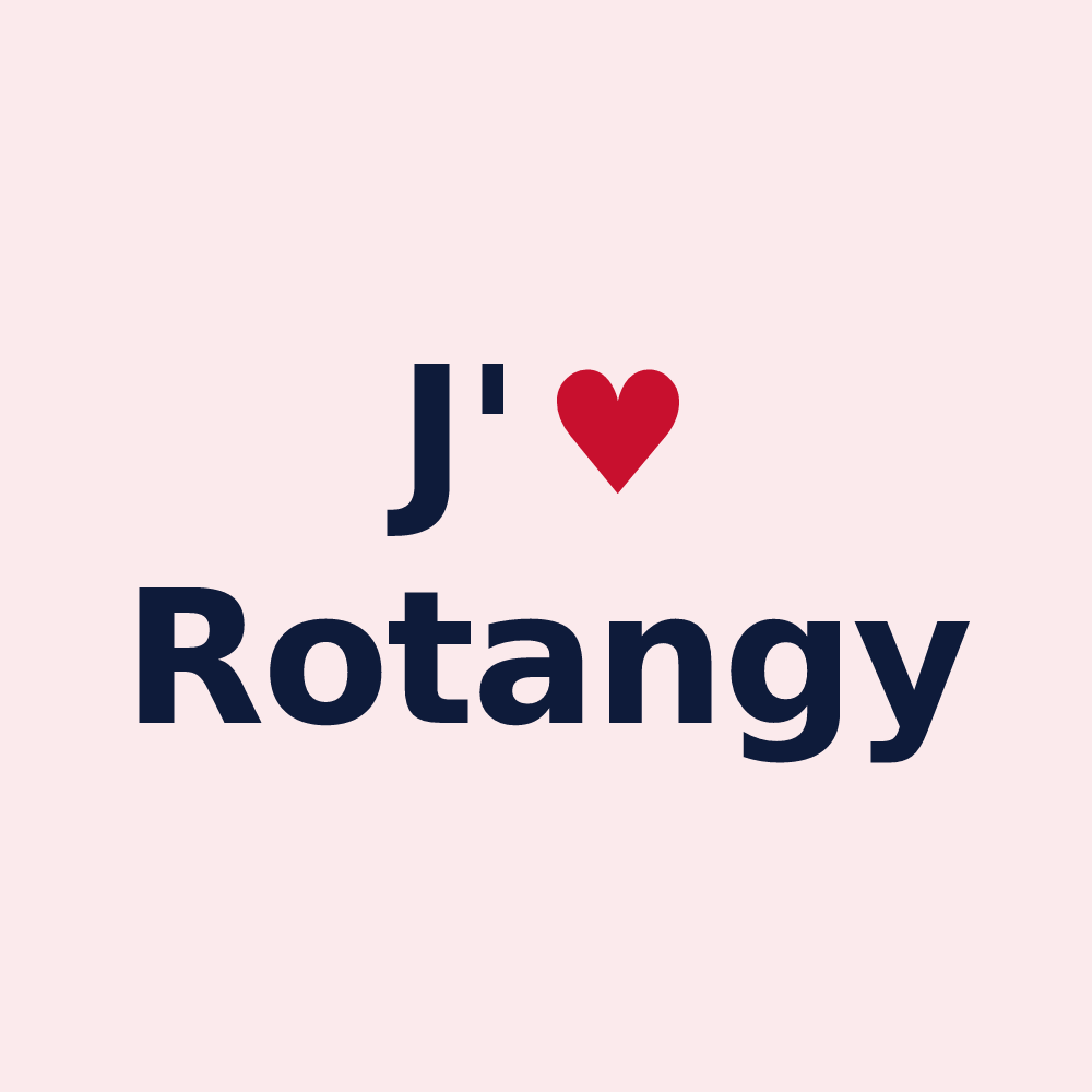 Magnet personnalisé Rotangy — design J'aime Rotangy