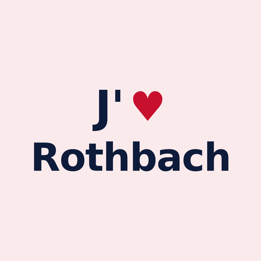 Magnet personnalisé Rothbach — design J'aime Rothbach