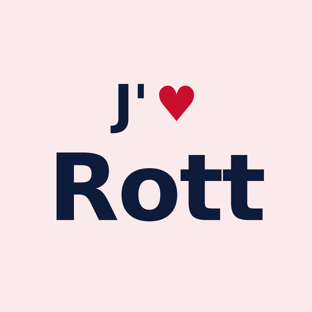 Magnet personnalisé Rott — design J'aime Rott
