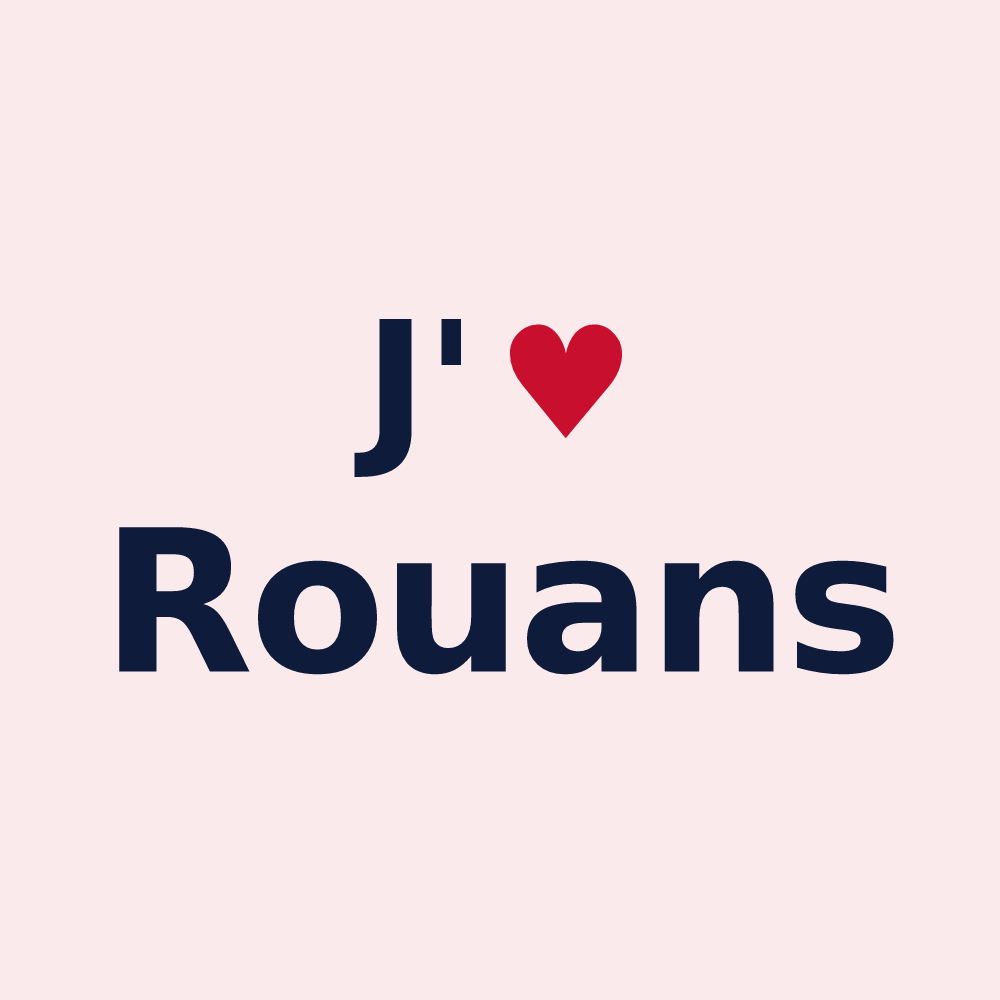 Magnet personnalisé Rouans — design « J'aime Rouans » imprimé sur le magnet