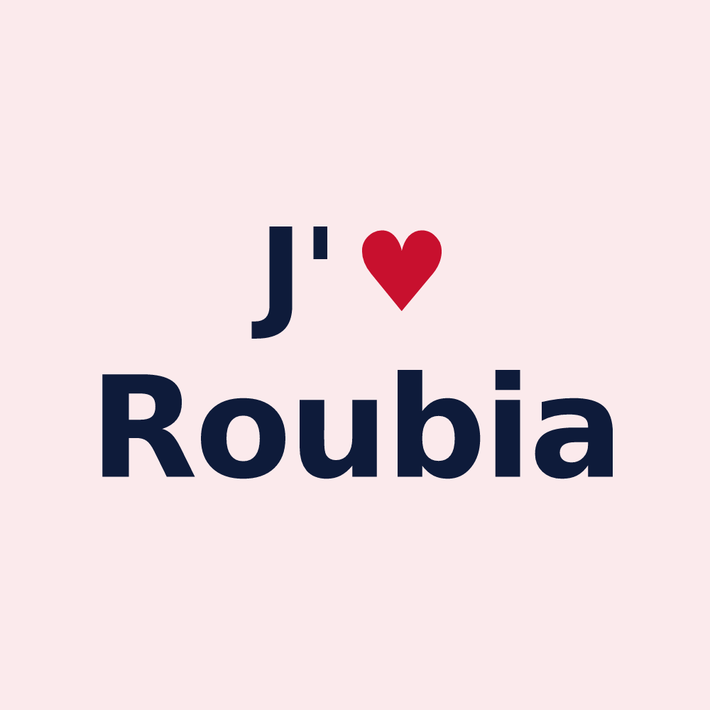 Magnet personnalisé Roubia — design J'aime Roubia
