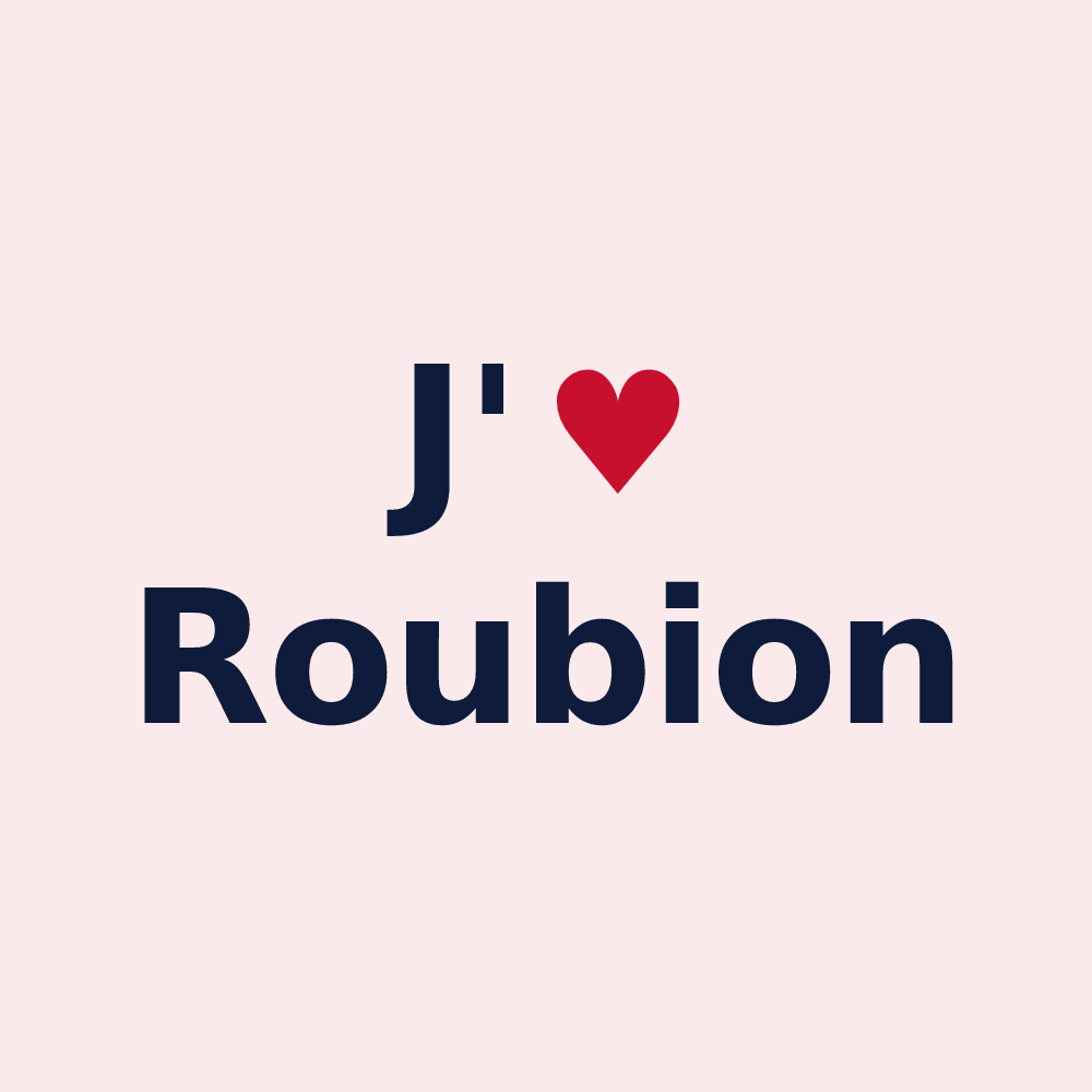 Magnet personnalisé Roubion — design J'aime Roubion