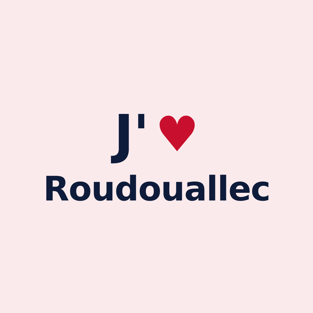Magnet personnalisé Roudouallec — design J'aime Roudouallec
