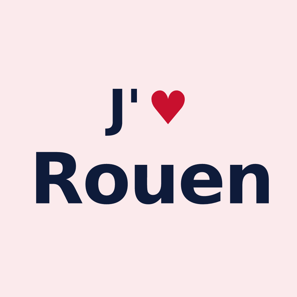 Magnet personnalisé Rouen — design J'aime Rouen