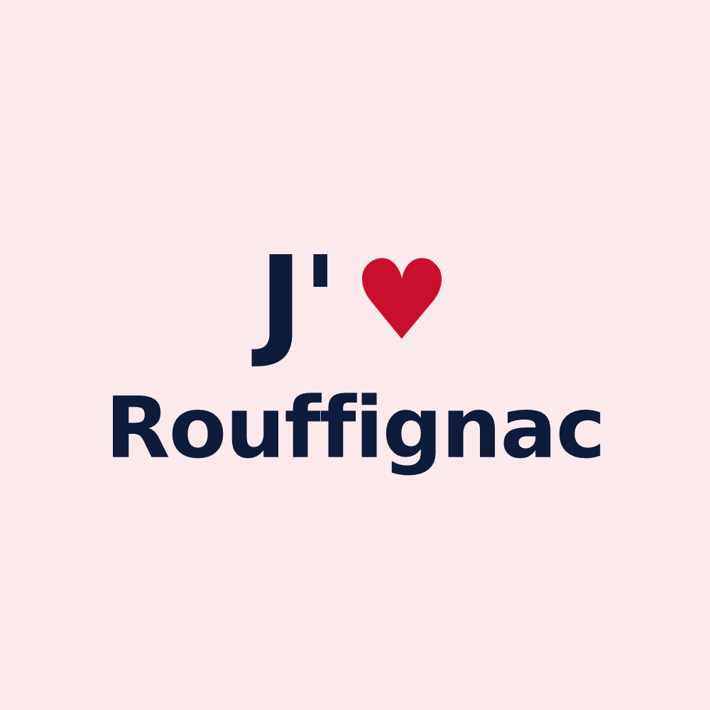 Magnet personnalisé Rouffignac — design J'aime Rouffignac