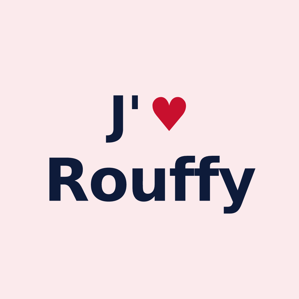 Magnet personnalisé Rouffy — design J'aime Rouffy