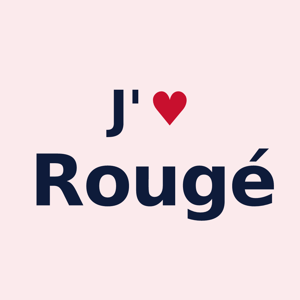 Magnet personnalisé Rougé — design J'aime Rougé