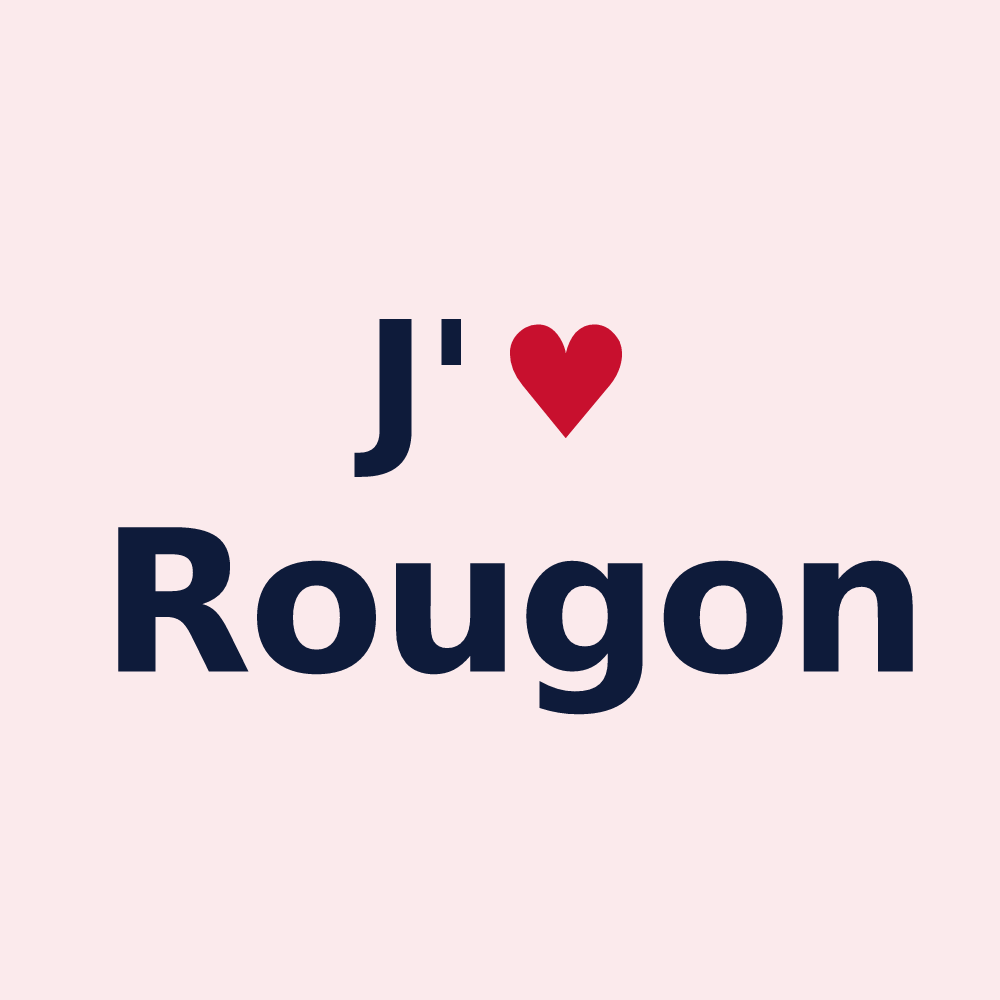 Magnet personnalisé Rougon — design J'aime Rougon
