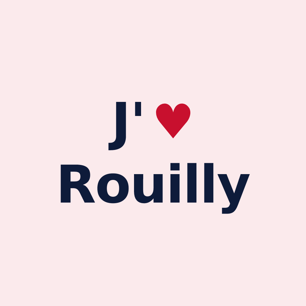 Magnet personnalisé Rouilly — design J'aime Rouilly