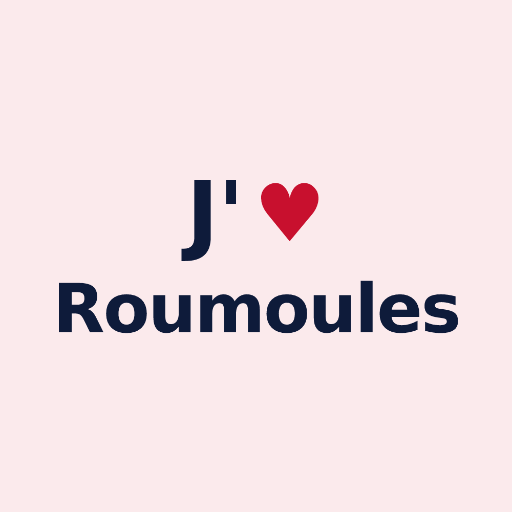 Magnet personnalisé Roumoules — design J'aime Roumoules