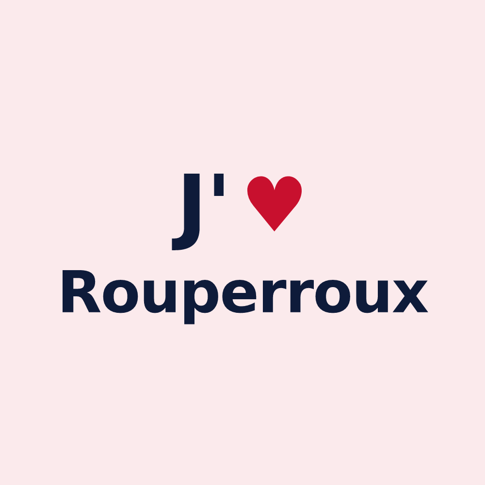 Magnet personnalisé Rouperroux — design J'aime Rouperroux