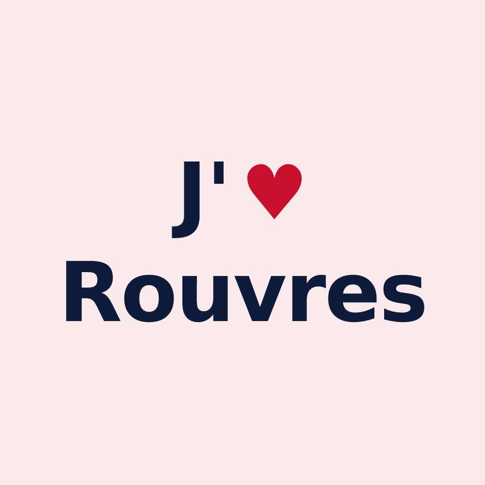 Magnet personnalisé Rouvres — design « J'aime Rouvres » imprimé sur le magnet