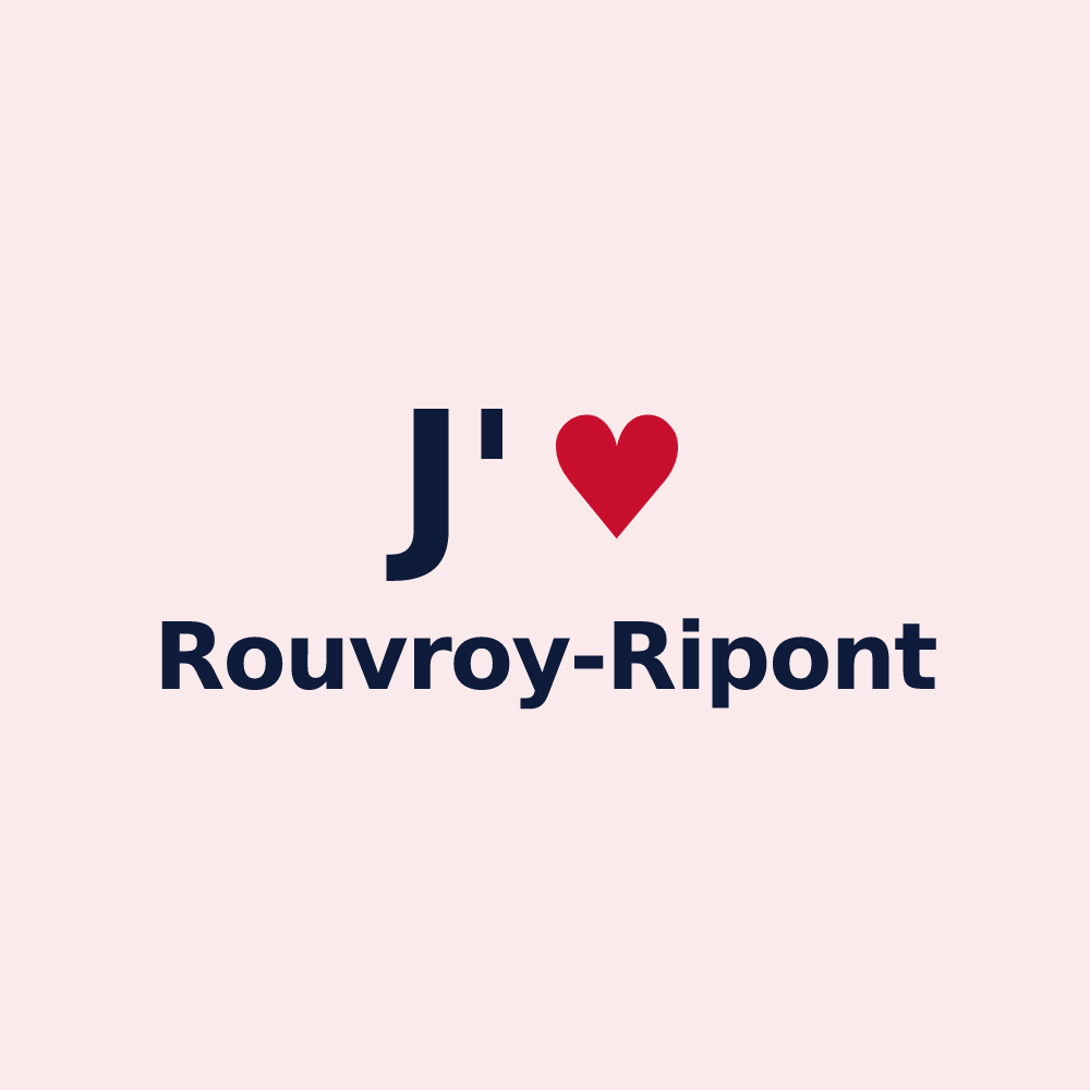 Magnet personnalisé Rouvroy-Ripont — design J'aime Rouvroy-Ripont