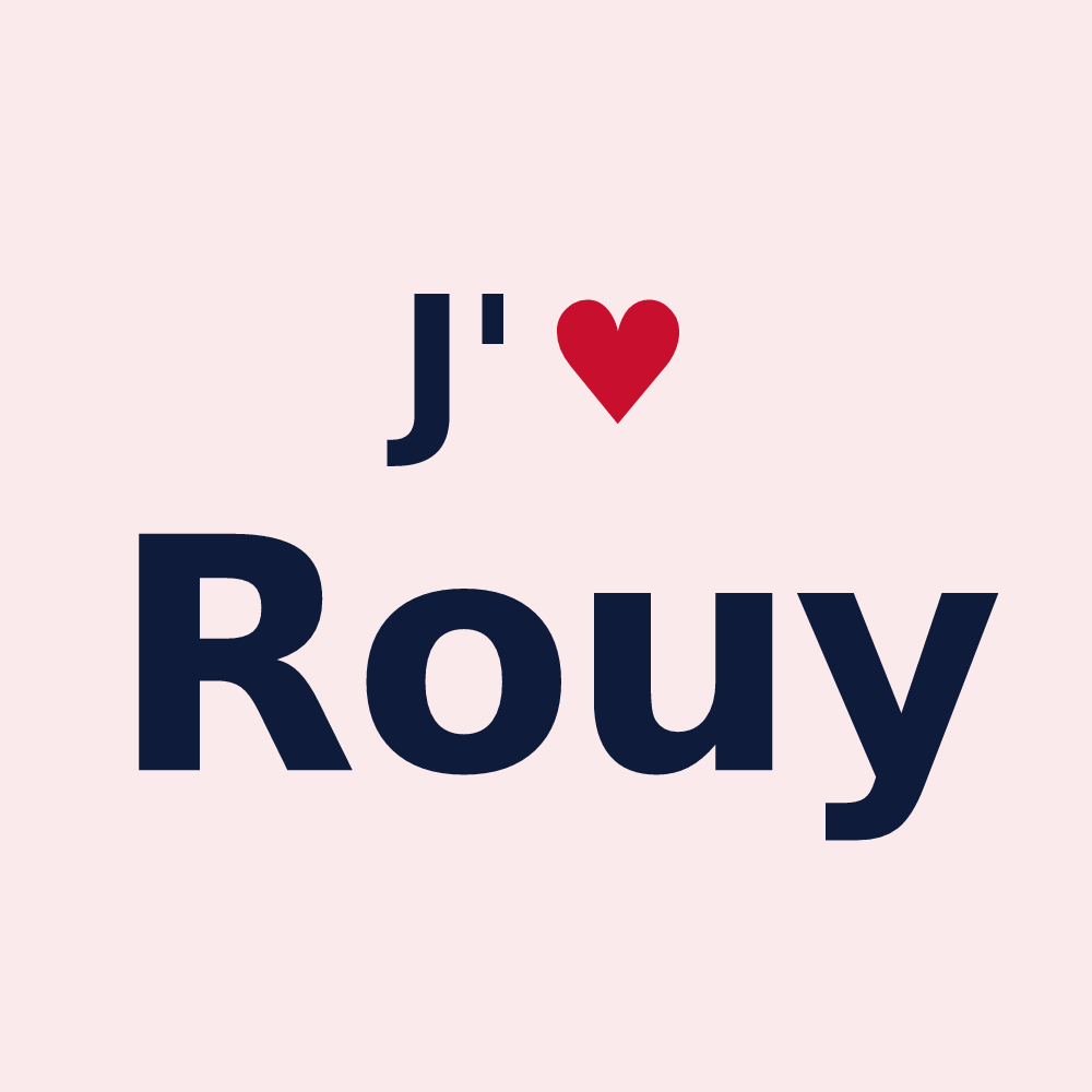 Magnet personnalisé Rouy — design J'aime Rouy