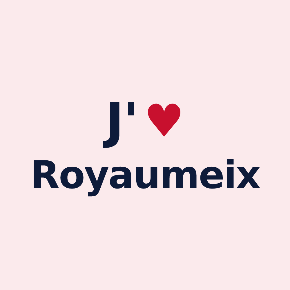 Magnet personnalisé Royaumeix — design J'aime Royaumeix