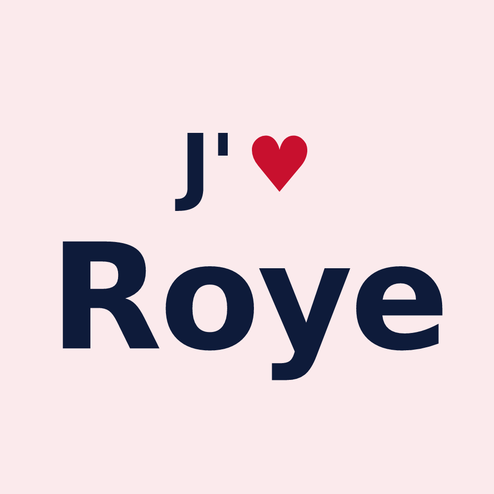 Magnet personnalisé Roye — design J'aime Roye