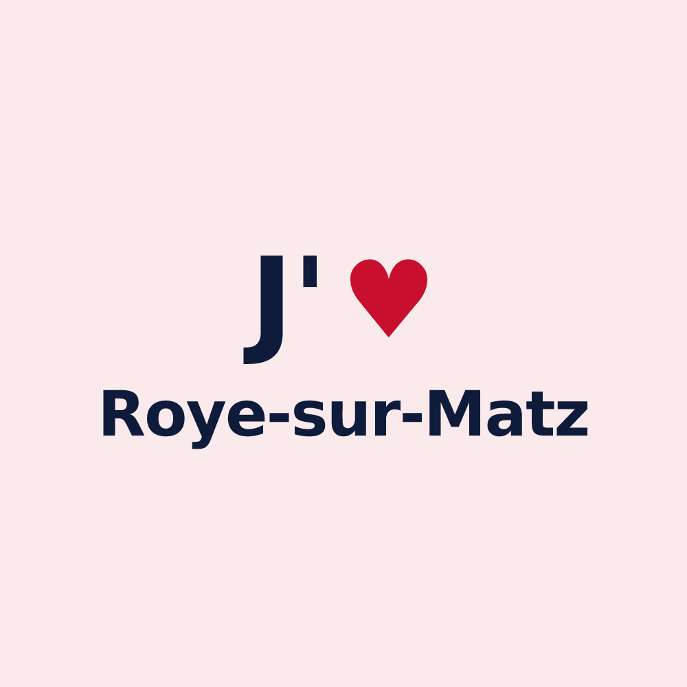Magnet personnalisé Roye-sur-Matz — design J'aime Roye-sur-Matz
