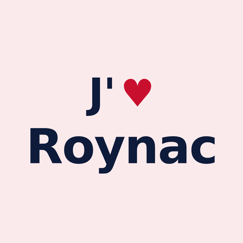 Magnet personnalisé Roynac — design J'aime Roynac