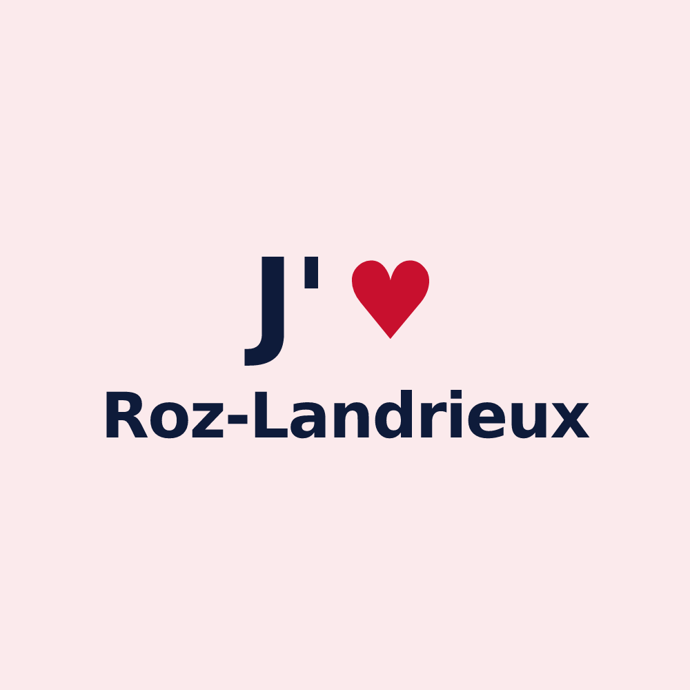 Magnet personnalisé Roz-Landrieux — design J'aime Roz-Landrieux