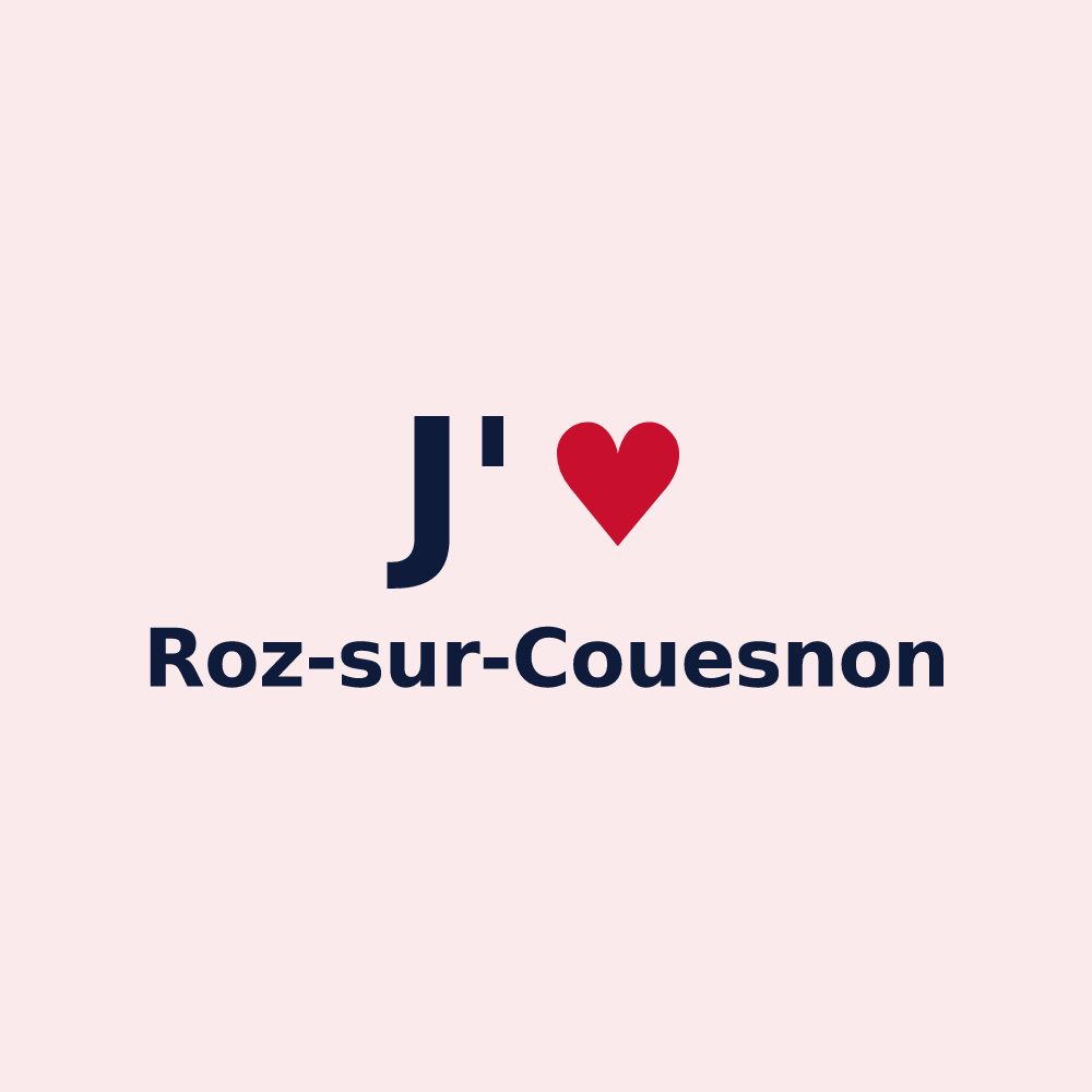 Magnet personnalisé Roz-sur-Couesnon — design J'aime Roz-sur-Couesnon