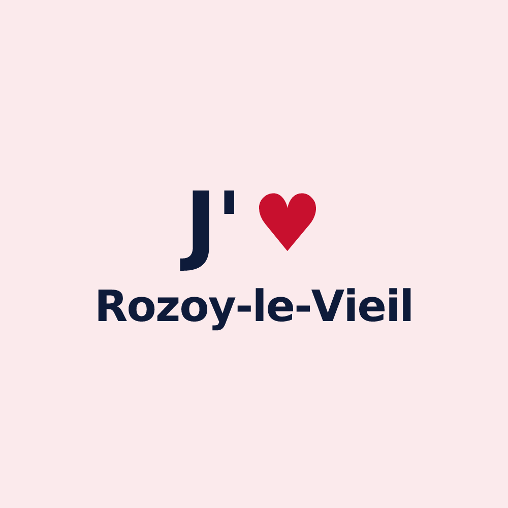 Magnet personnalisé Rozoy-le-Vieil — design J'aime Rozoy-le-Vieil