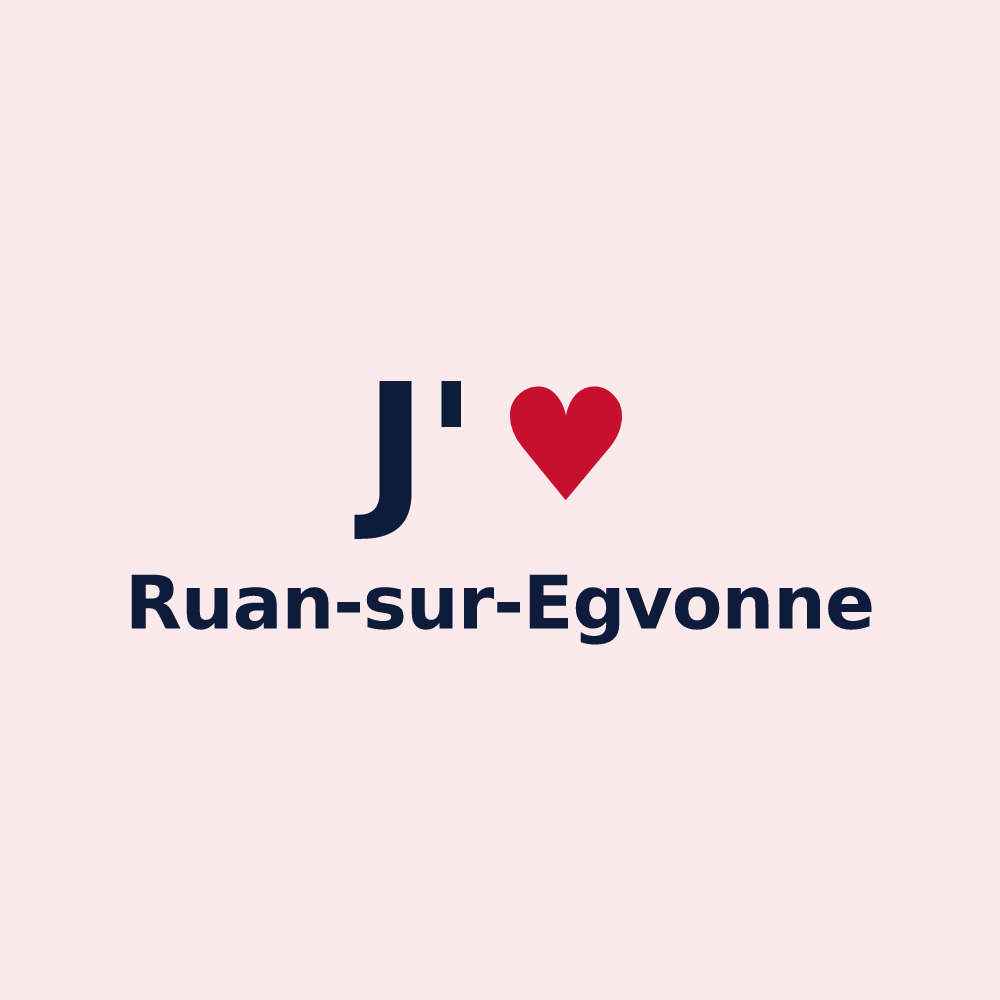Magnet personnalisé Ruan-sur-Egvonne — design J'aime Ruan-sur-Egvonne