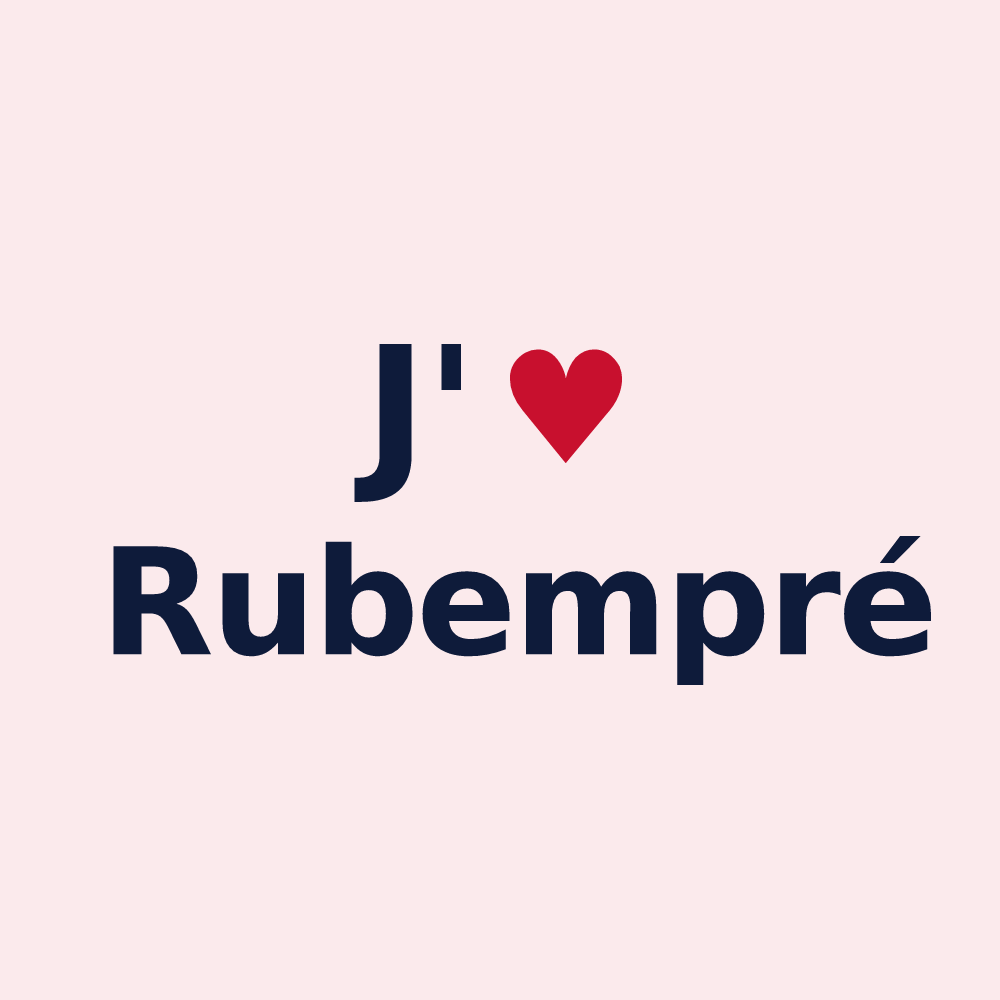 Magnet personnalisé Rubempré — design J'aime Rubempré