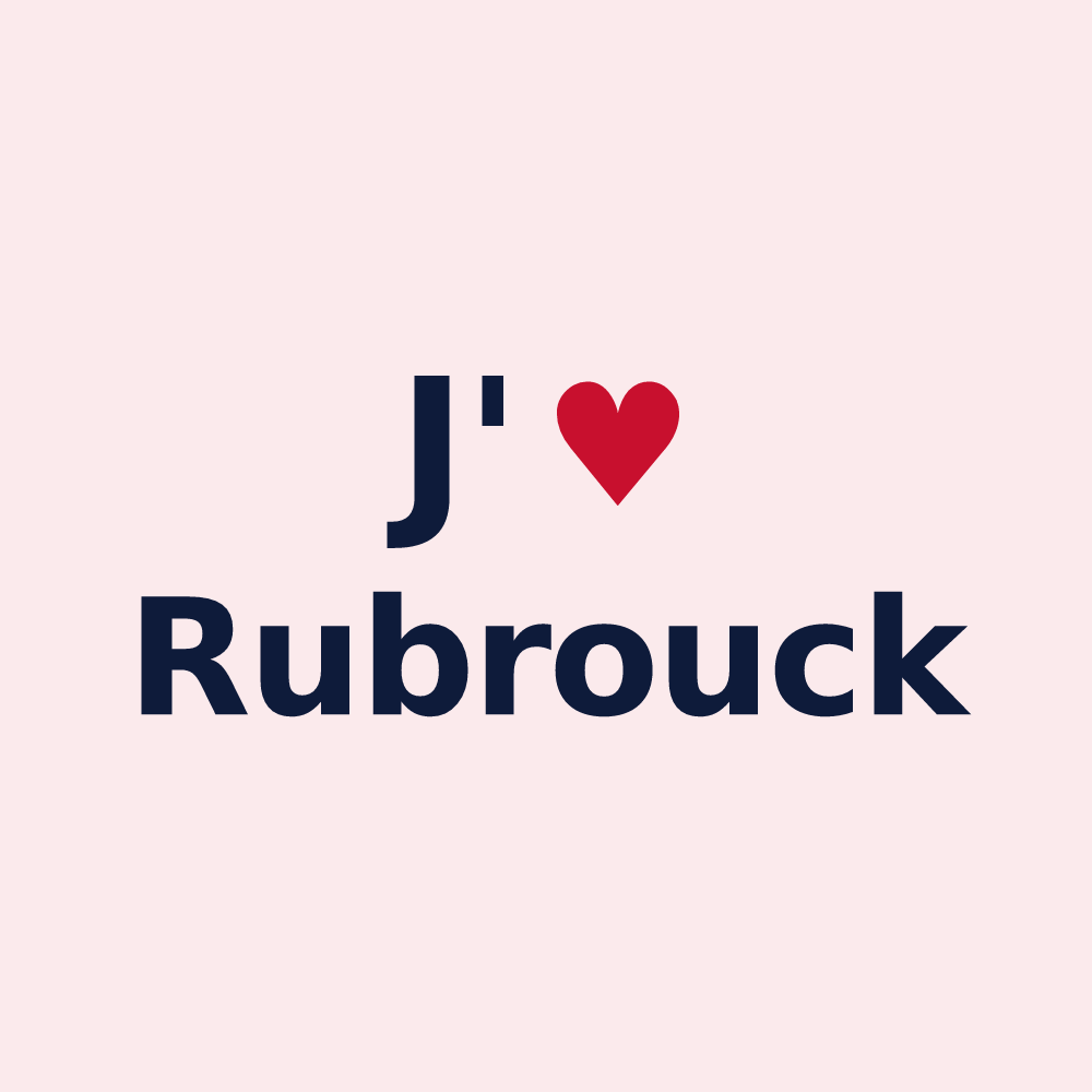 Magnet personnalisé Rubrouck — design J'aime Rubrouck