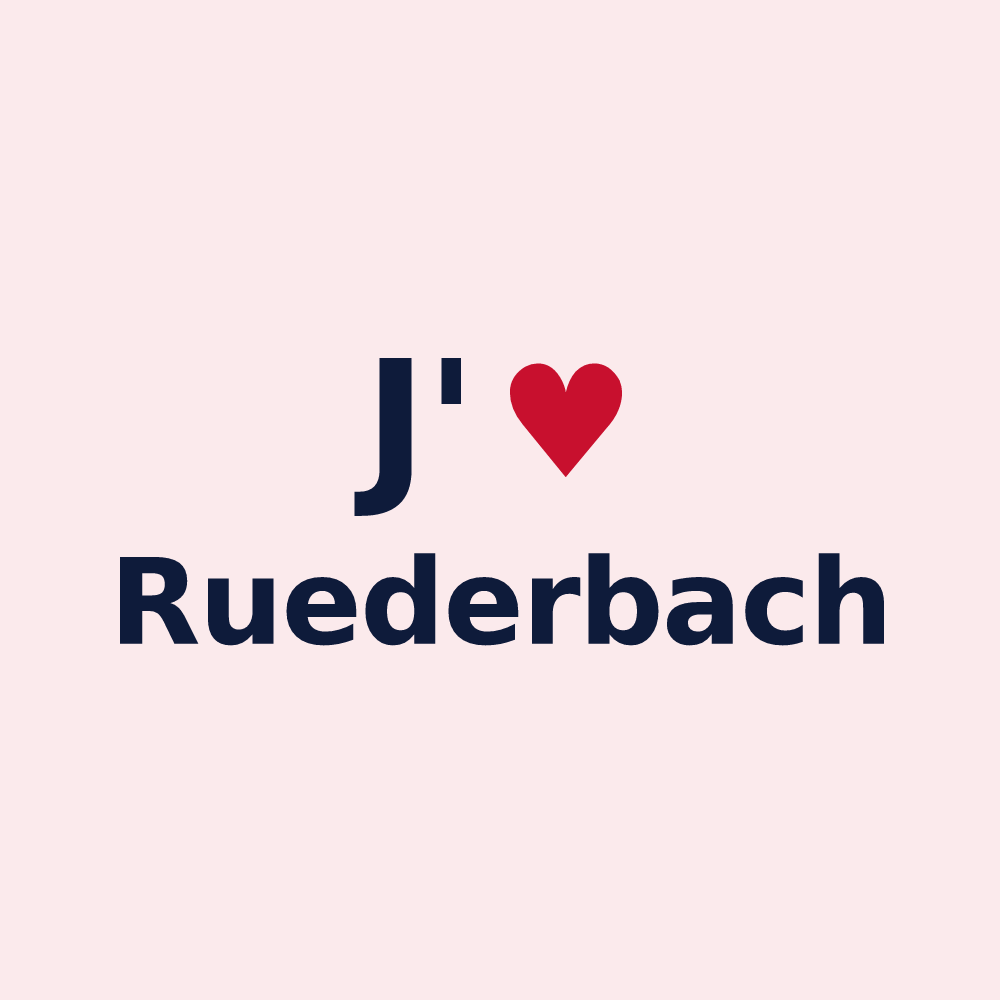 Magnet personnalisé Ruederbach — design J'aime Ruederbach