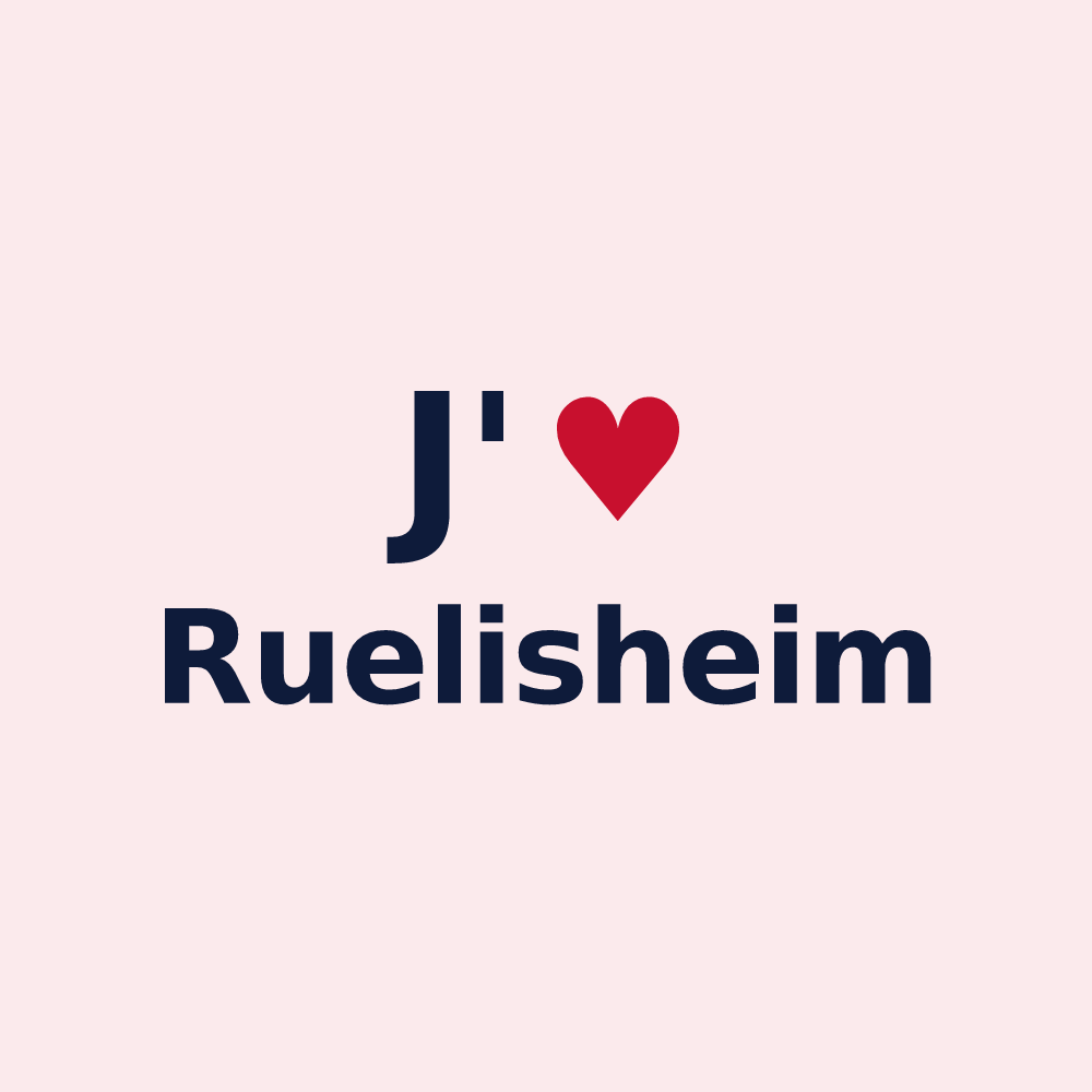 Magnet personnalisé Ruelisheim — design J'aime Ruelisheim