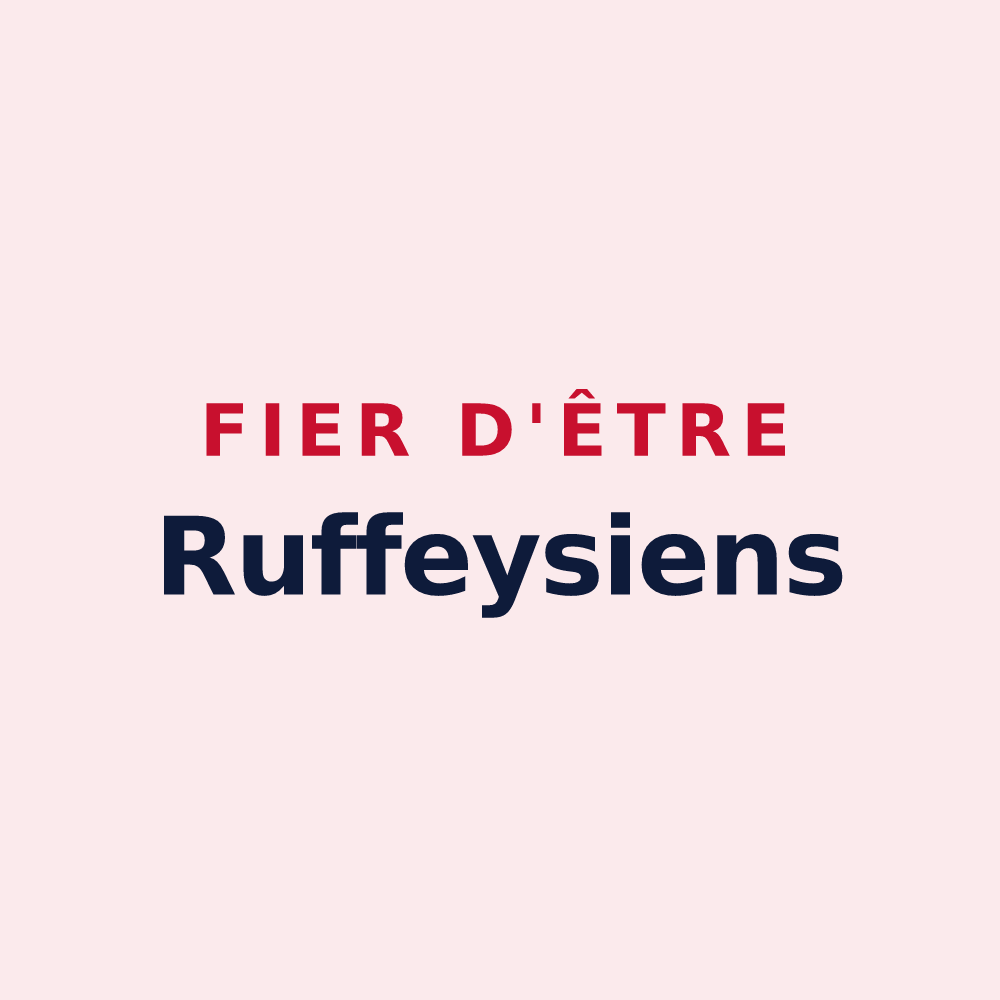 Magnet « Fier d'être Ruffeysiens » — design pour Ruffey-sur-Seille