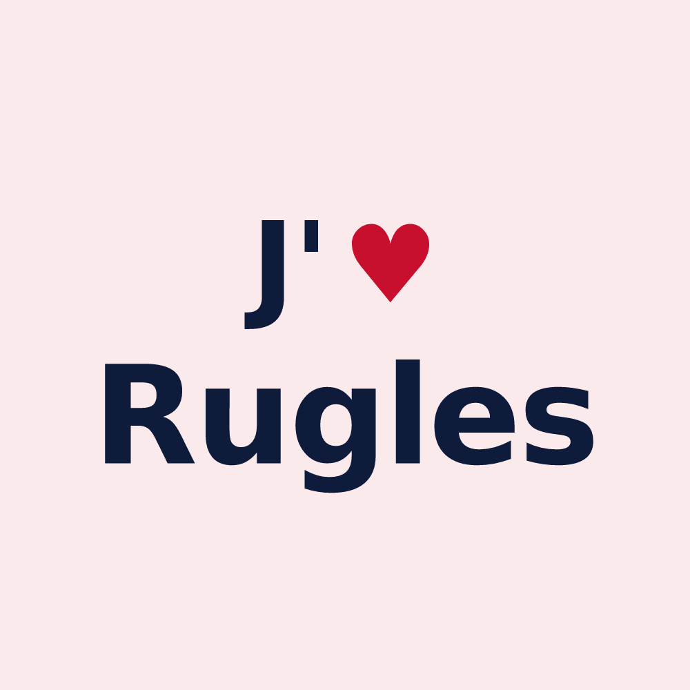 Magnet personnalisé Rugles — design J'aime Rugles