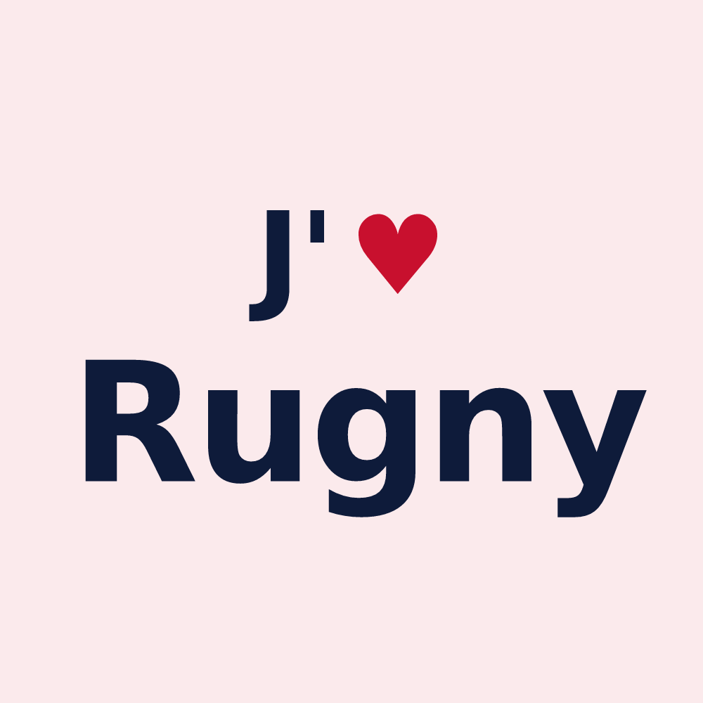 Magnet personnalisé Rugny — design J'aime Rugny