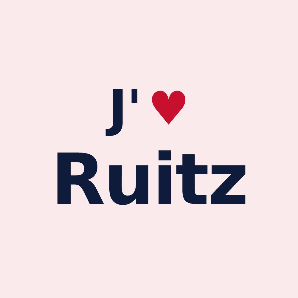 Magnet personnalisé Ruitz — design J'aime Ruitz