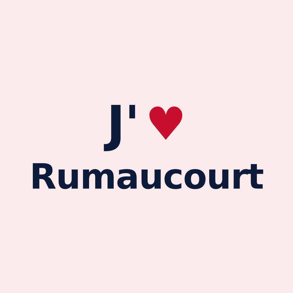 Magnet personnalisé Rumaucourt — design J'aime Rumaucourt