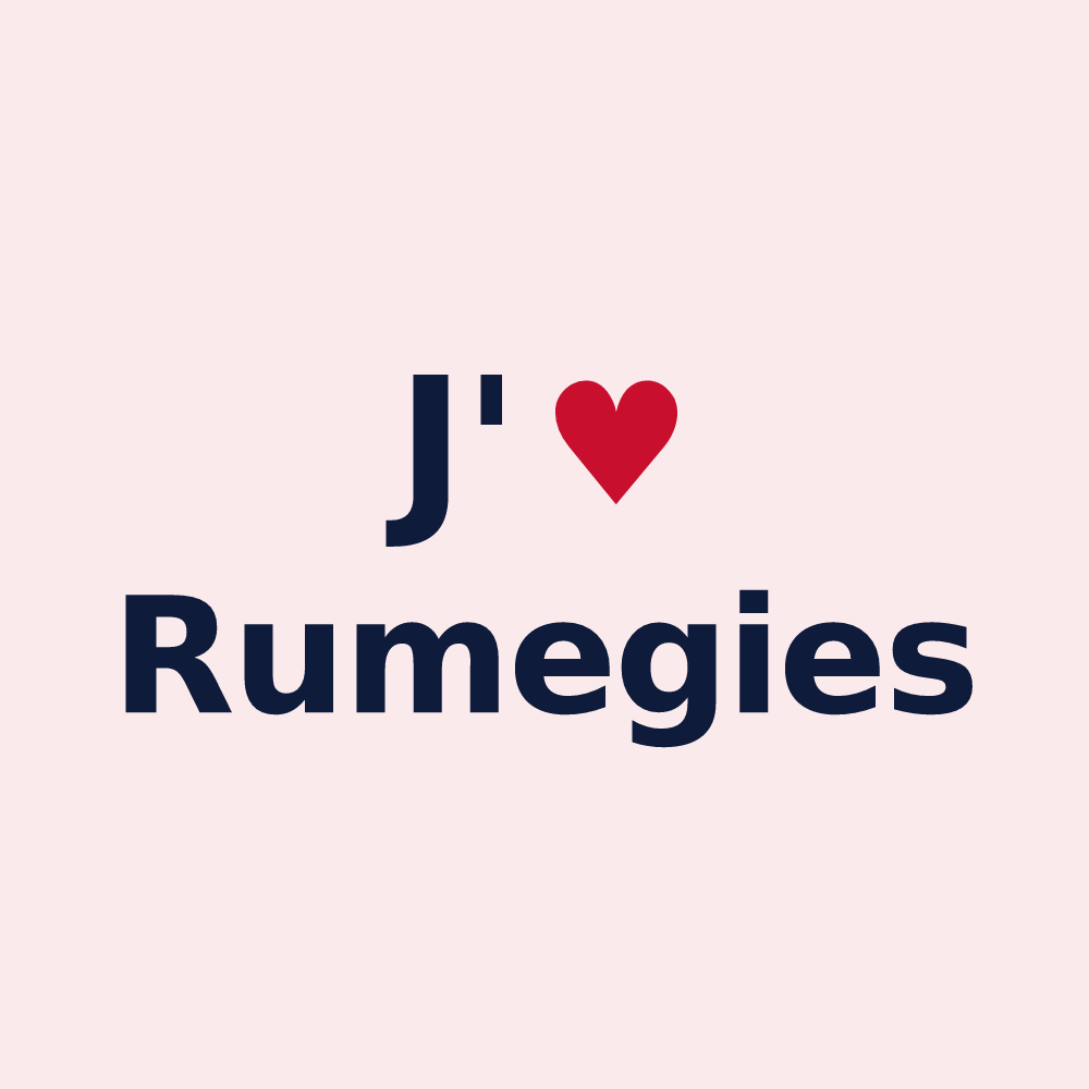 Magnet personnalisé Rumegies — design J'aime Rumegies