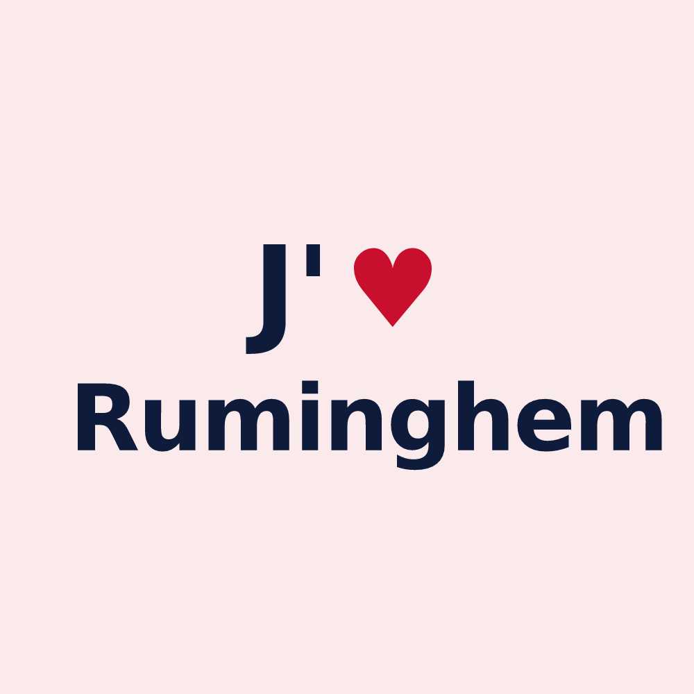 Magnet personnalisé Ruminghem — design J'aime Ruminghem