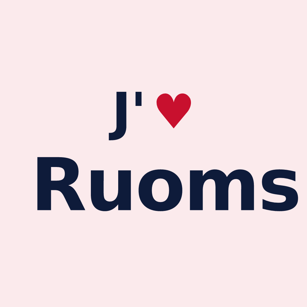 Magnet personnalisé Ruoms — design J'aime Ruoms