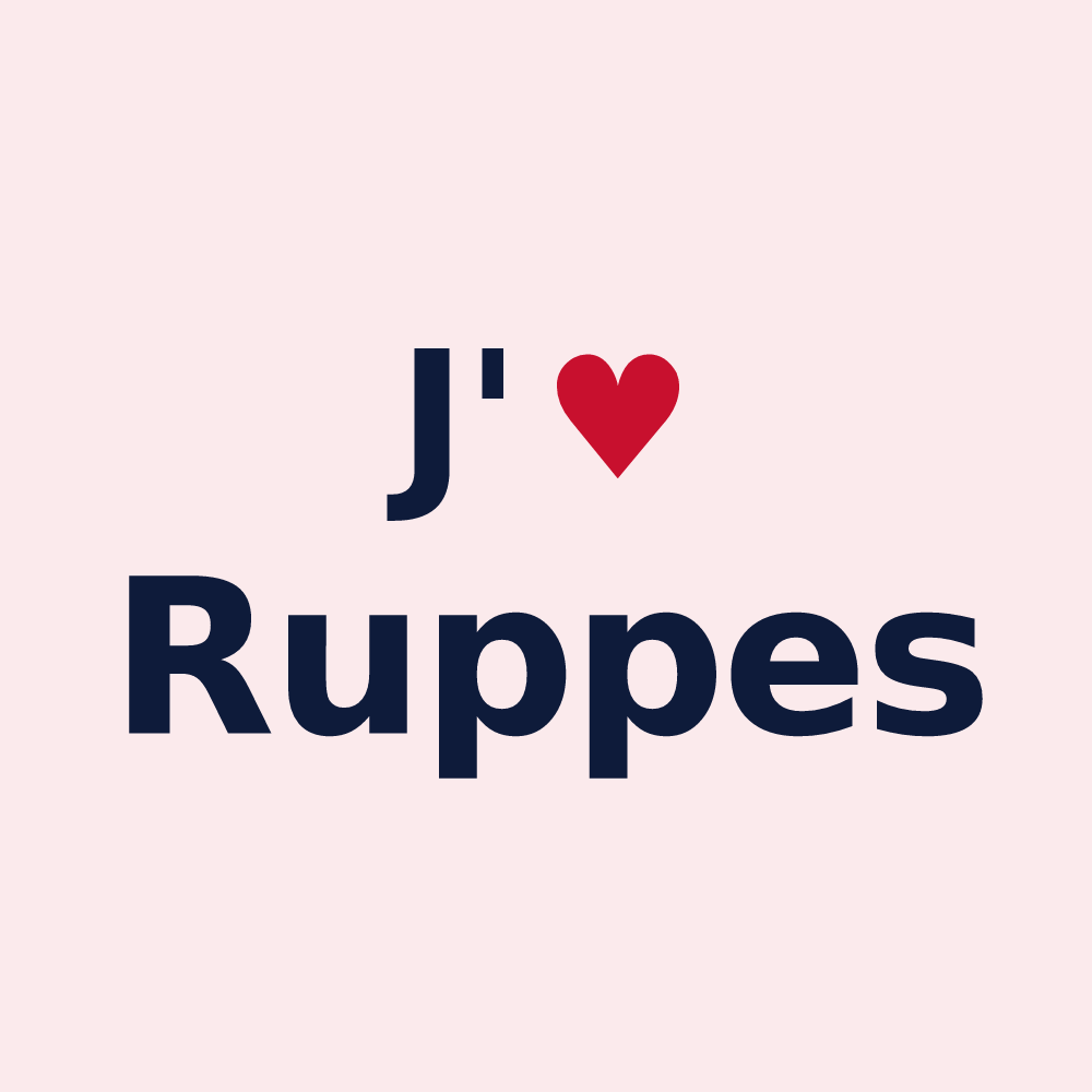 Magnet personnalisé Ruppes — design J'aime Ruppes